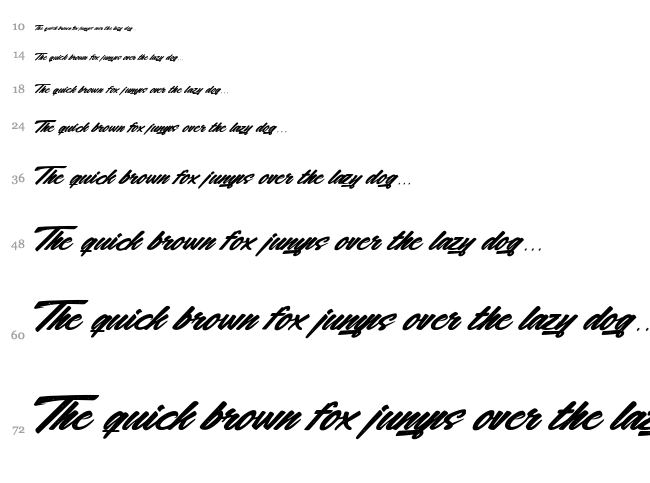 Acceleration & Reaction font waterfall